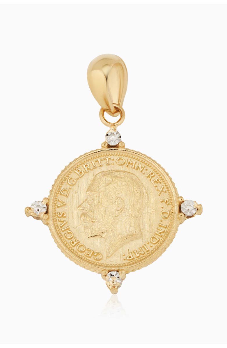 Oradina 14K Two Tone Gold Legacy Coin Pendant Charm, Main, color, 14K Two-Tone Gold