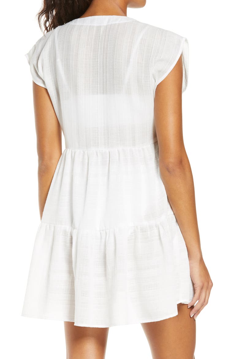 Michelle Tiered Cover-Up, Alternate, color, WHITE