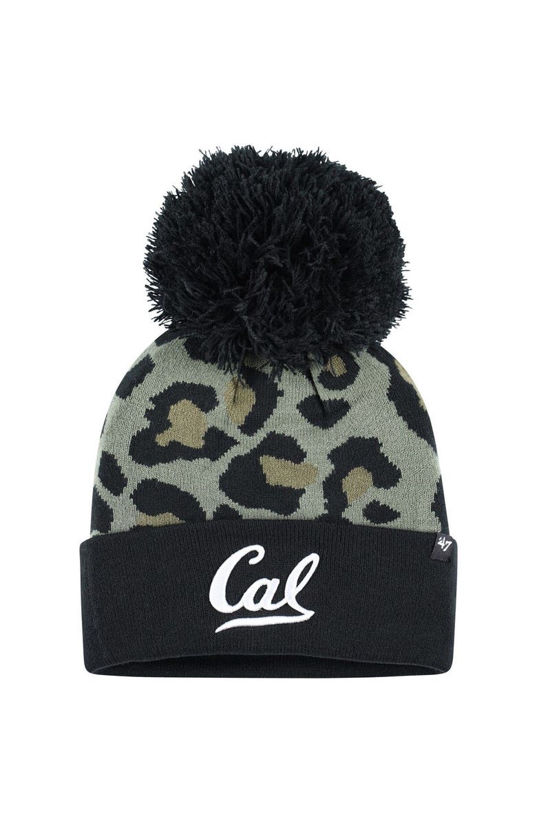 '47 Women's '47 Hunter Green Cal Bears Bagheera Cuffed Knit Hat with Pom, Main, color, Green