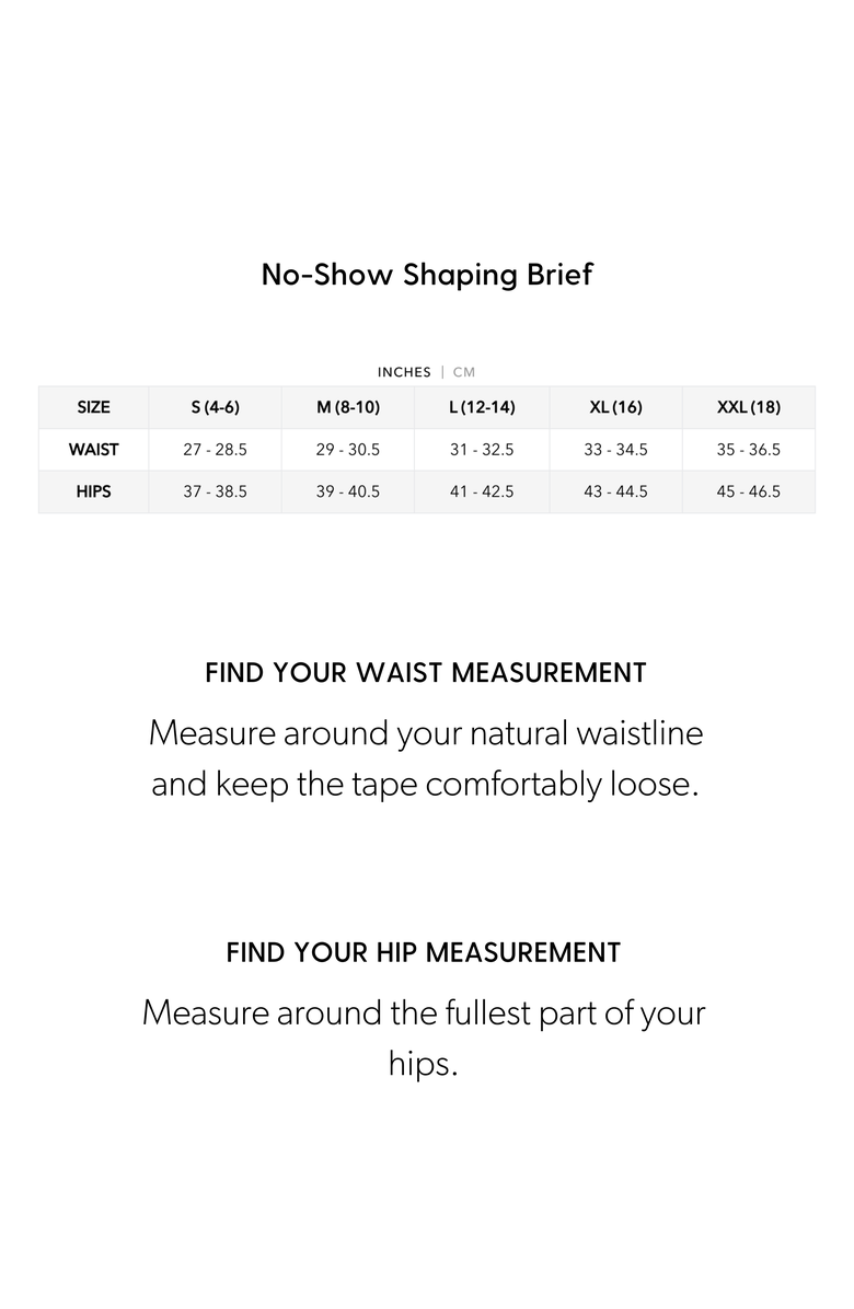 Siella No-Show Shaping Brief, Alternate, color, Black