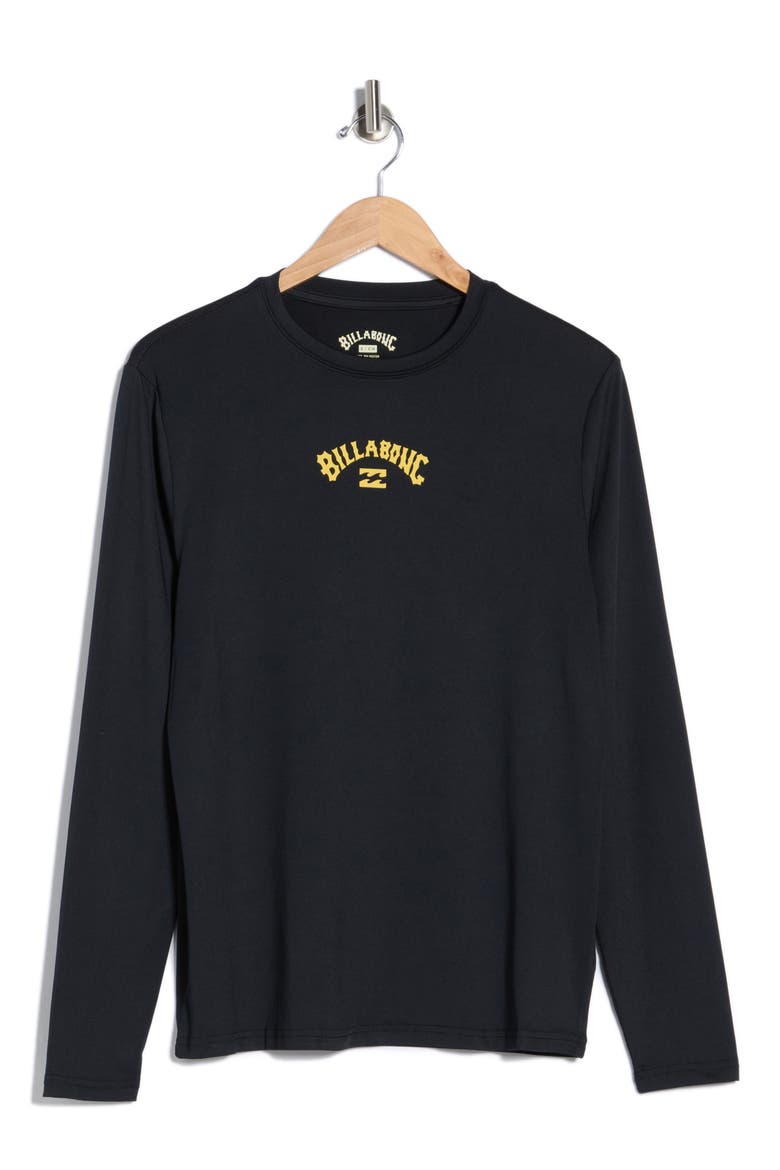 Fish Long Sleeve Rashguard, Alternate, color, BLACK