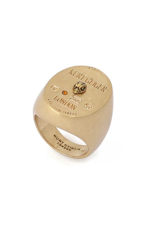Eagle Logo Signet Ring