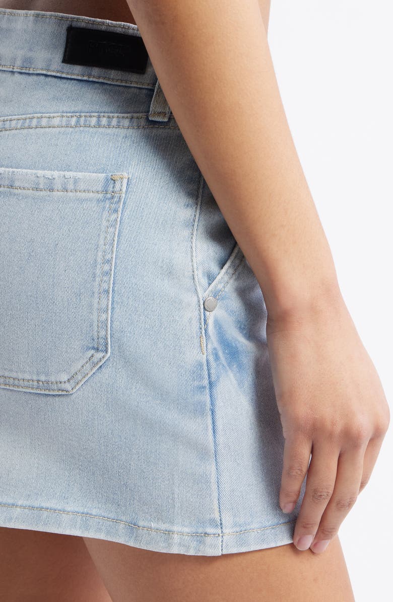 PTCL Elle Easy Stretch Denim Miniskirt, Alternate, color, Faded Blue
