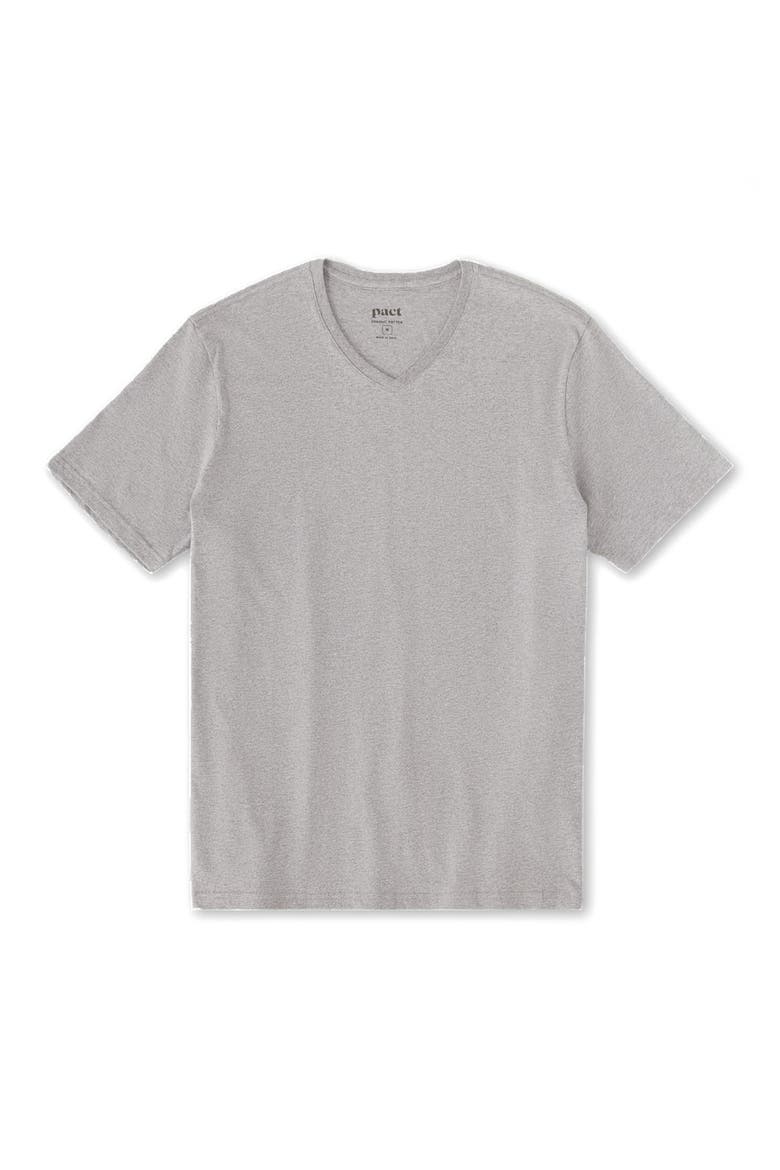 Organic Cotton Men's Softspun Essential V-Neck Tee, Alternate, color, Heather Grey