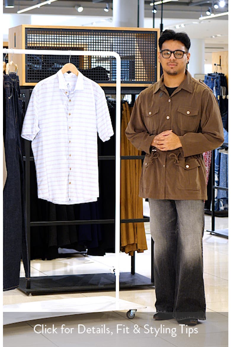 Leander Stripe Short Sleeve Button-Up Shirt video