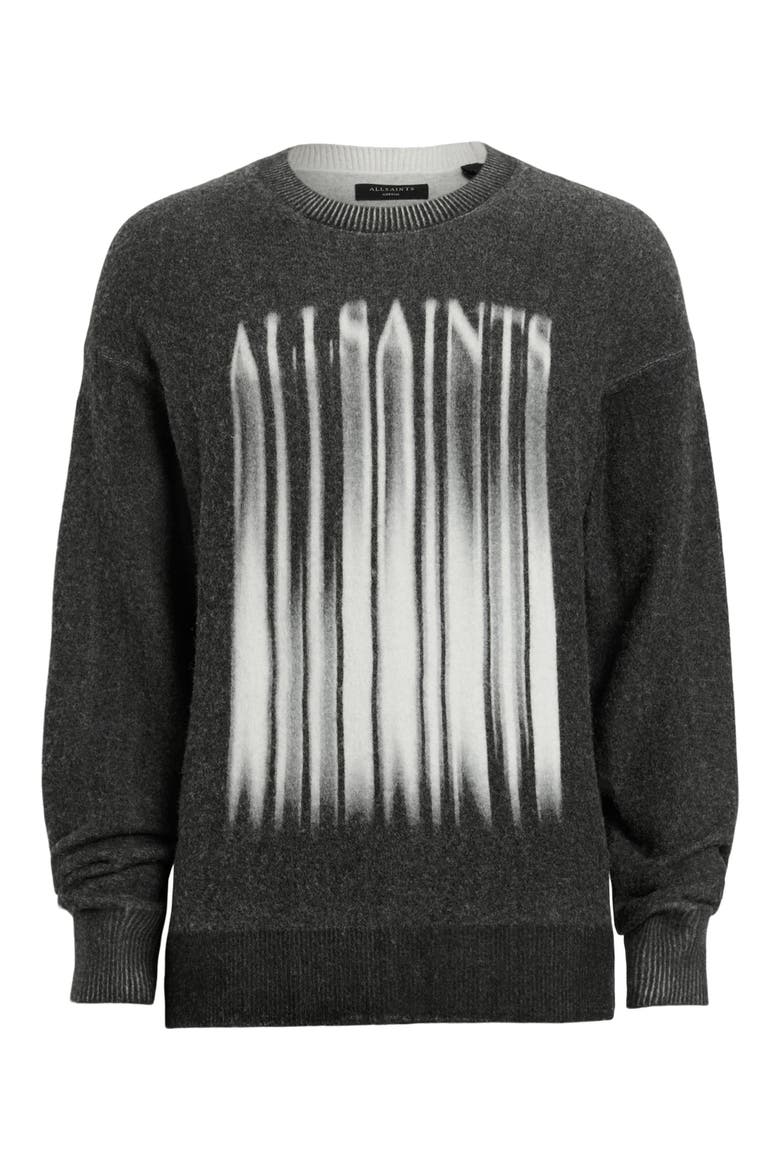 Fayde Logo Alpaca & Wool Blend Sweater, Alternate, color, WASHED BLACK