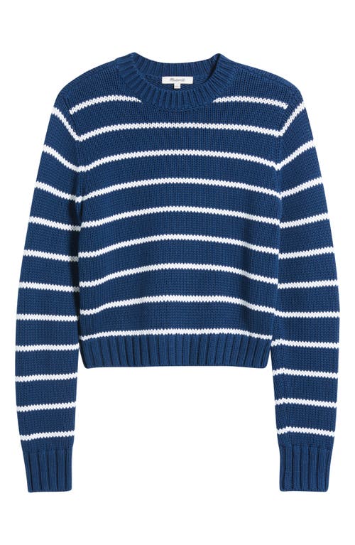 Madewell Holly Stripe Cotton Crewneck Sweater