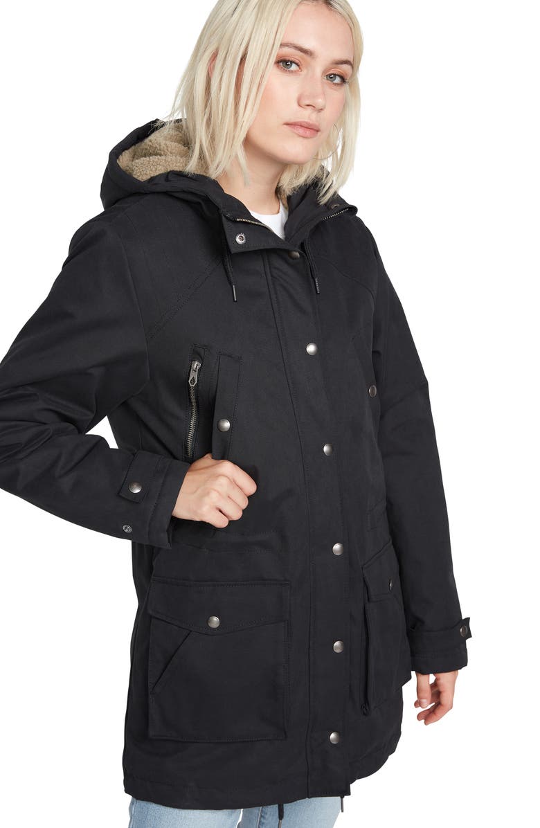 Volcom Walk on By 5K Fleece Lined Parka, Alternate, color, 