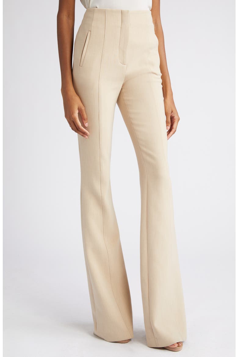 Azariah High Waist Flare Leg Pants, Alternate, color, HEATHERED SAND