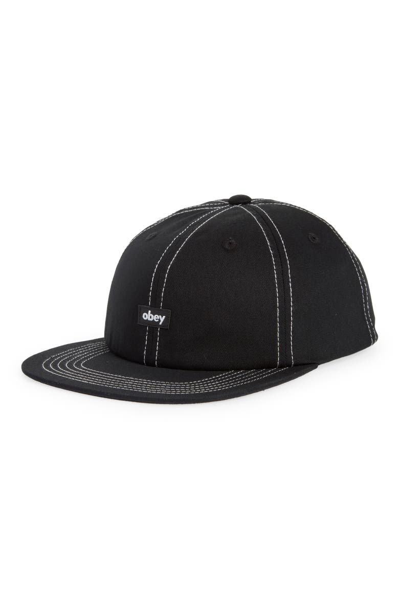 Mac Cotton Snapback Baseball Cap, Main, color, BLACK