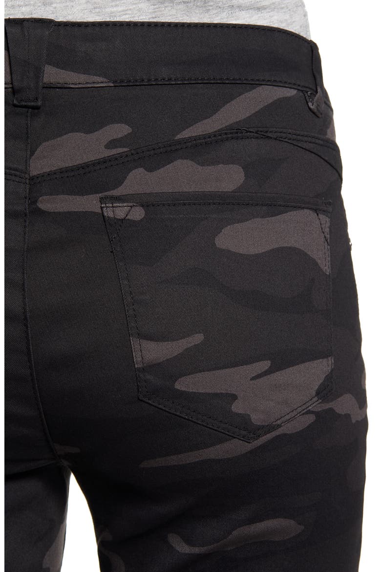 'Ab'Solution Camo High Waist Ankle Skinny Pants (Nordstrom Exclusive), Alternate, color, BK- BLACK