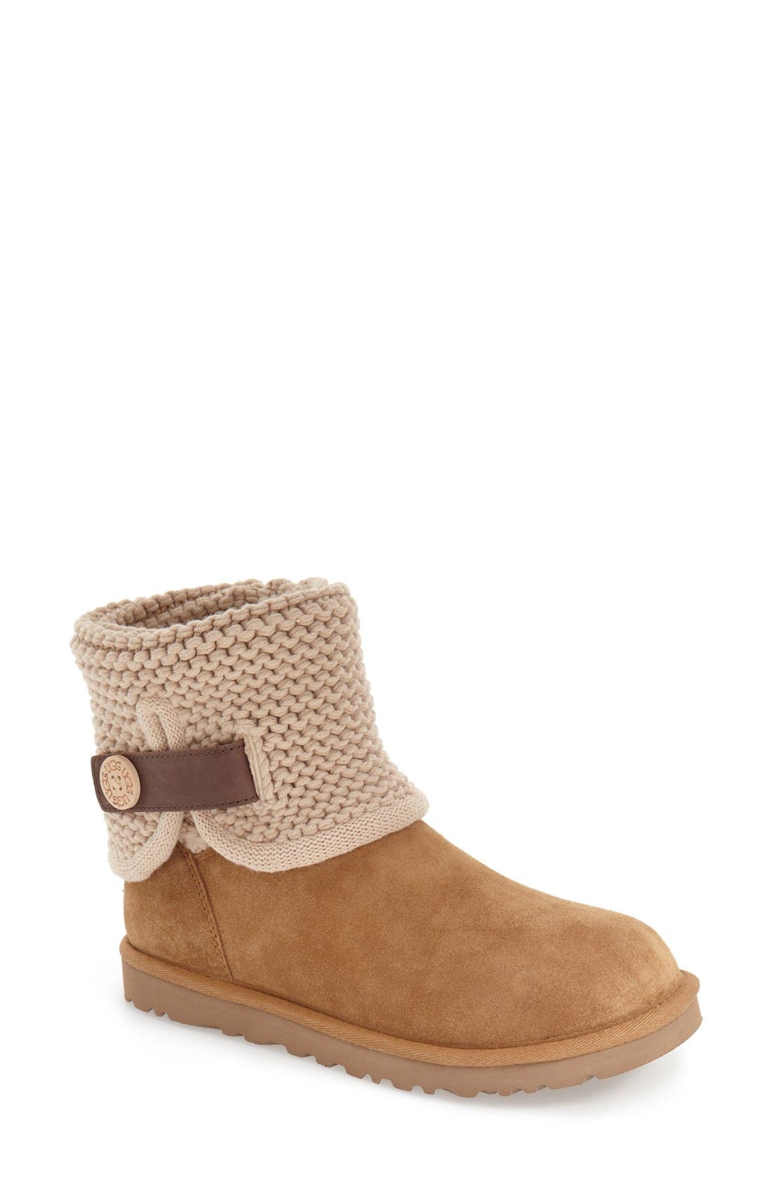 UGG<sup>®</sup> Shaina Knit Cuff Bootie, Main, color, 