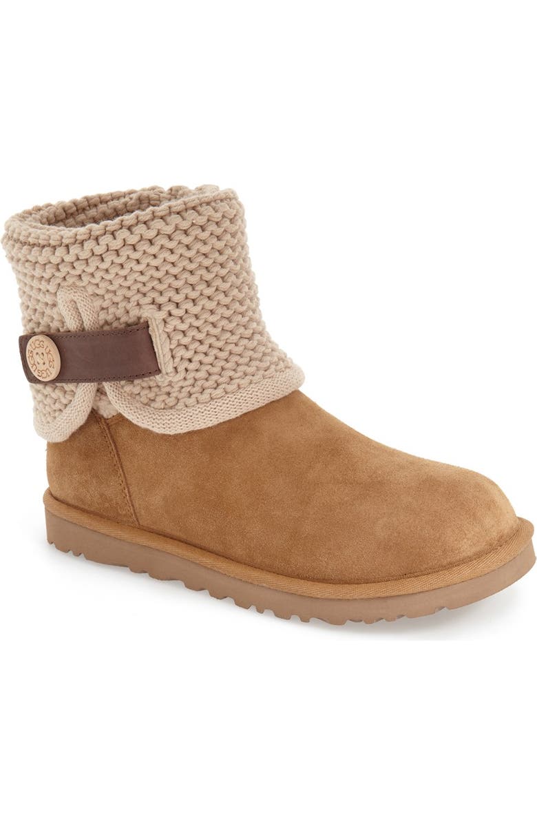 UGG<sup>®</sup> Shaina Knit Cuff Bootie, Main, color,