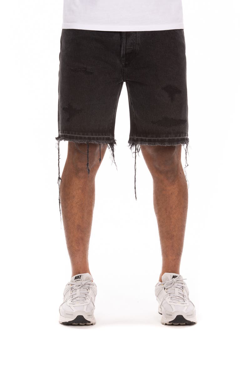 BB Evo Cutoff Denim Shorts, Main, color, DARK HIVE