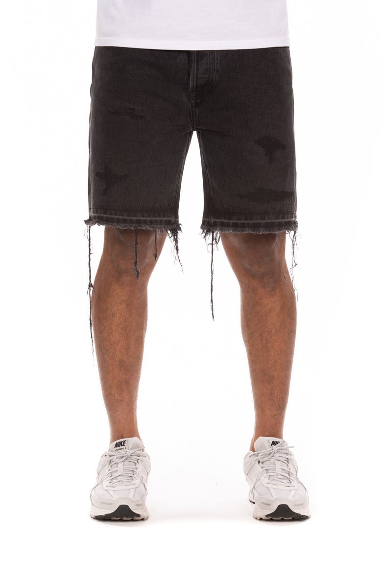 Billionaire Boys Club BB Evo Cutoff Denim Shorts, Main, color, Dark Hive