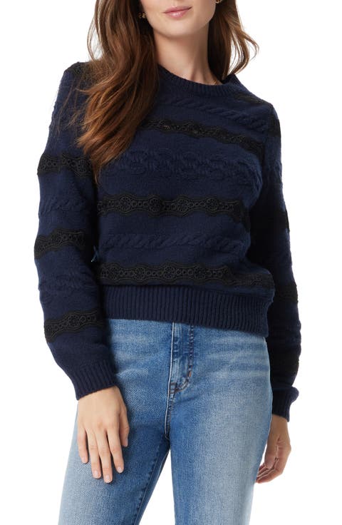 Jette Lace Inset Cable Sweater