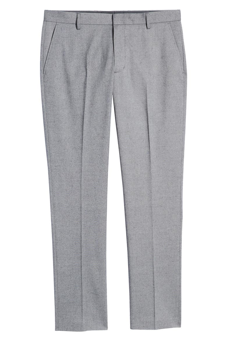 Slim Straight Leg Textured Chinos, Alternate, color, GREY SHADE