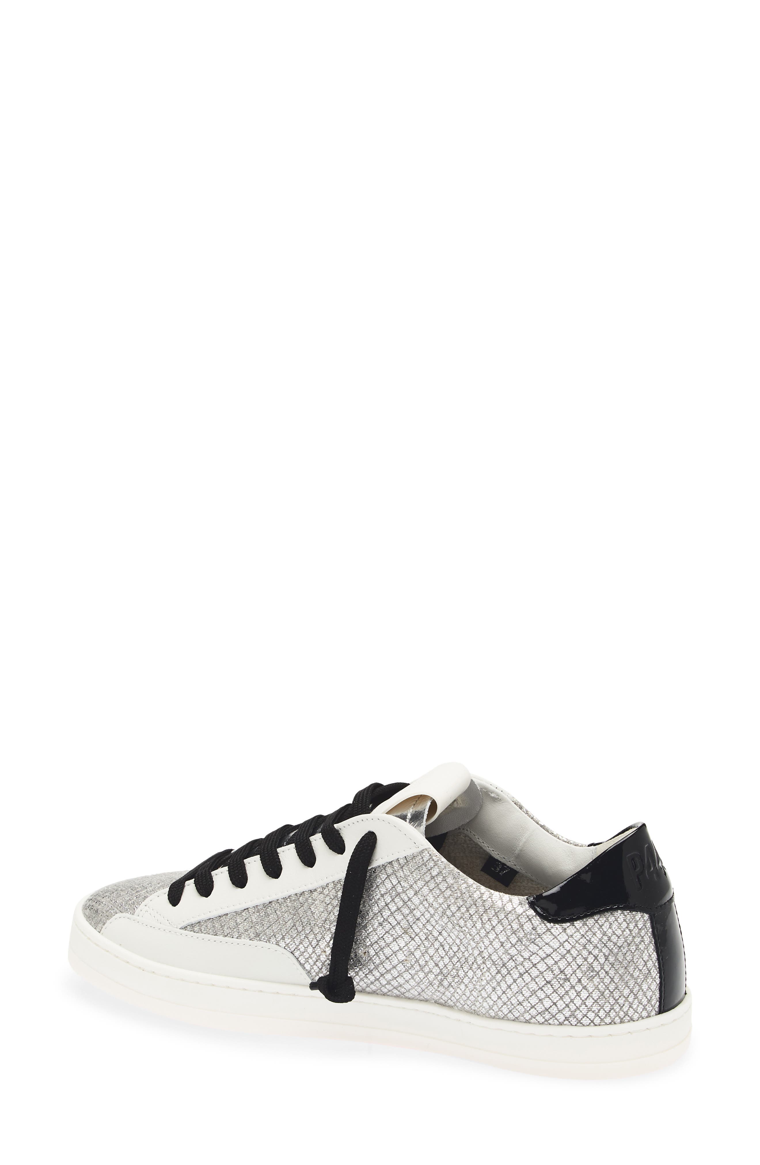 P448 John Sneaker, Alternate, color, Silver Snake Embossed
