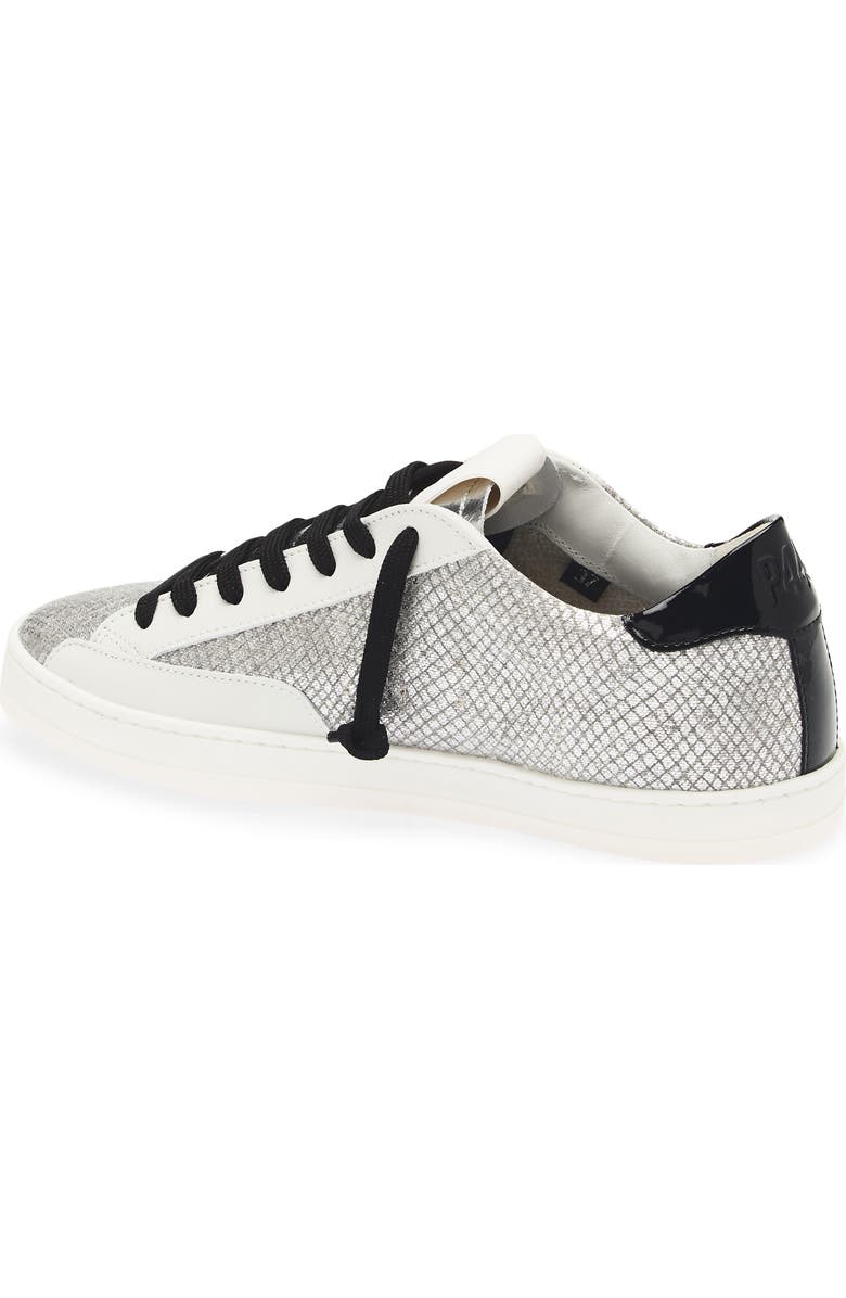 P448 John Sneaker, Alternate, color, Silver Snake Embossed