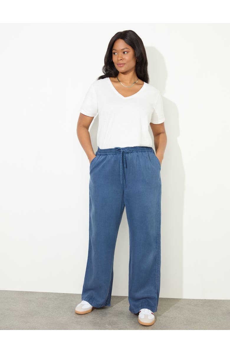 Live Unlimited Drawstring Wide Leg Pants, Alternate, color, Blue