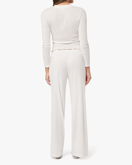 Weworewhat Pull-on Pointelle Pajama Pants In White In White