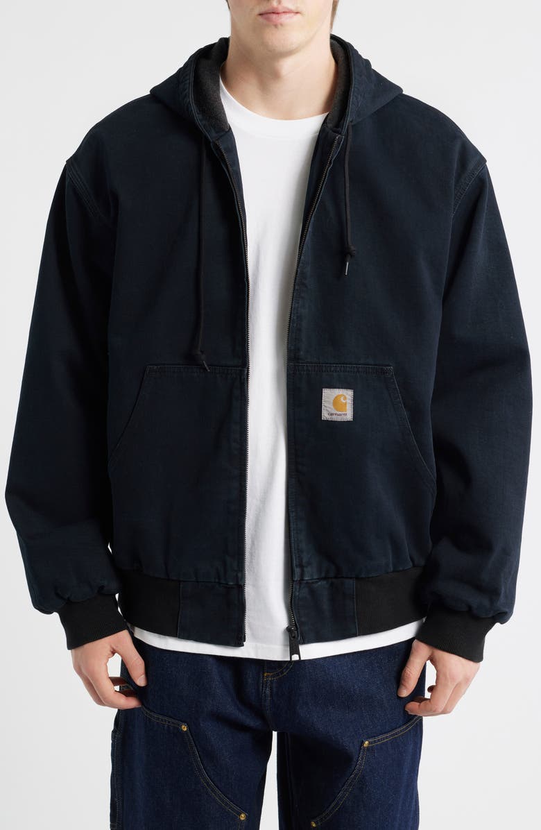 Carhartt Work In Progress Active Canvas Hooded Jacket, Main, color, Blue Midnight