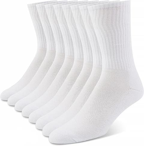 8 Pairs Premium Athletic Crew Socks