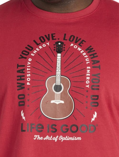 Life Is Good Big & Tall Do What You Love Graphic Tee In Deep Claret
