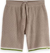Scotch & Soda Tie Waist Crochet Shorts