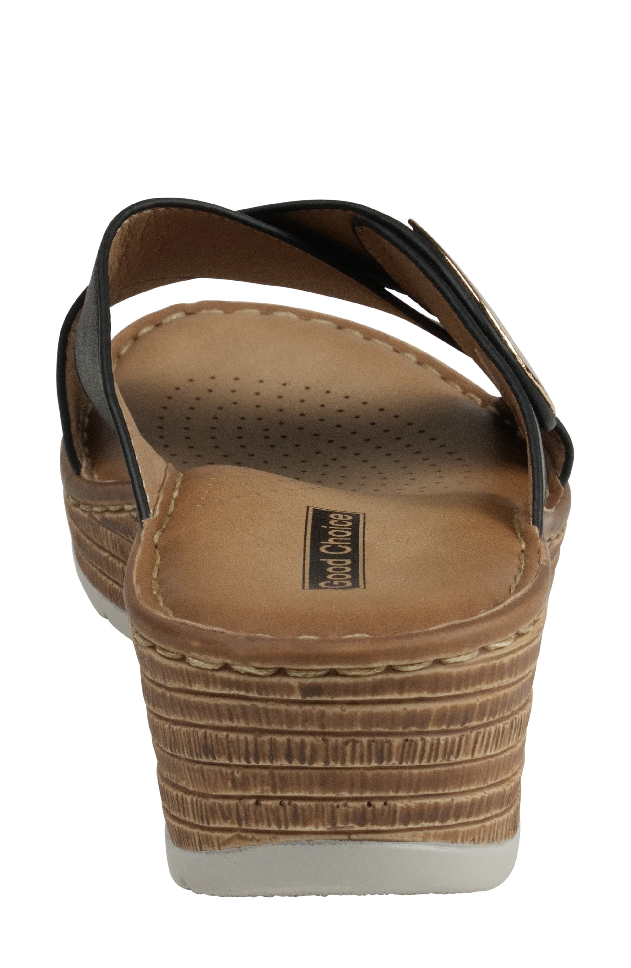 GC SHOES Demi Platform Wedge Slide Sandal, Alternate, color, Black
