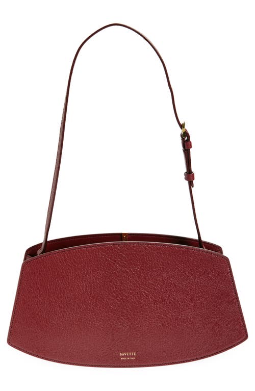 Savette The Florence Leather Shoulder Bag In Wine