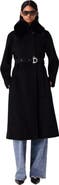 maje Double-faced coat with removable collar