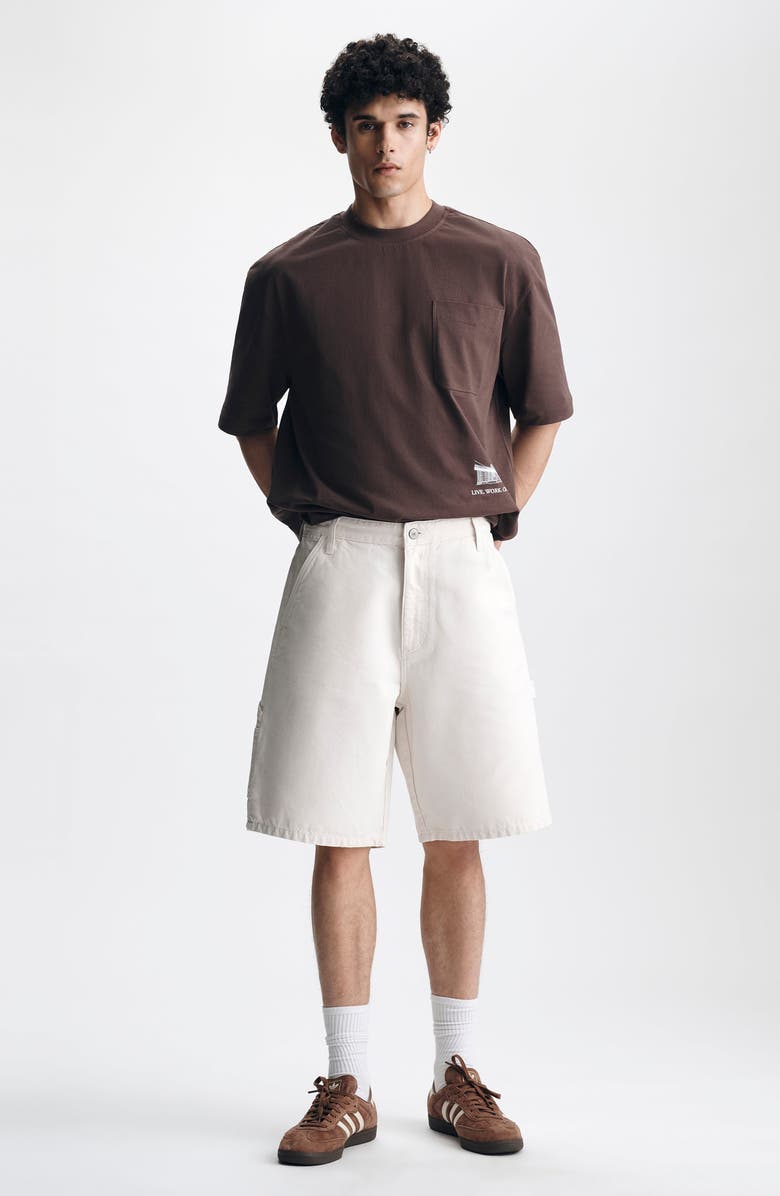 Brooklyn Industries Williamsburg Relaxed Fit Canvas Carpenter Shorts, Alternate, color, Cream Colored Canva