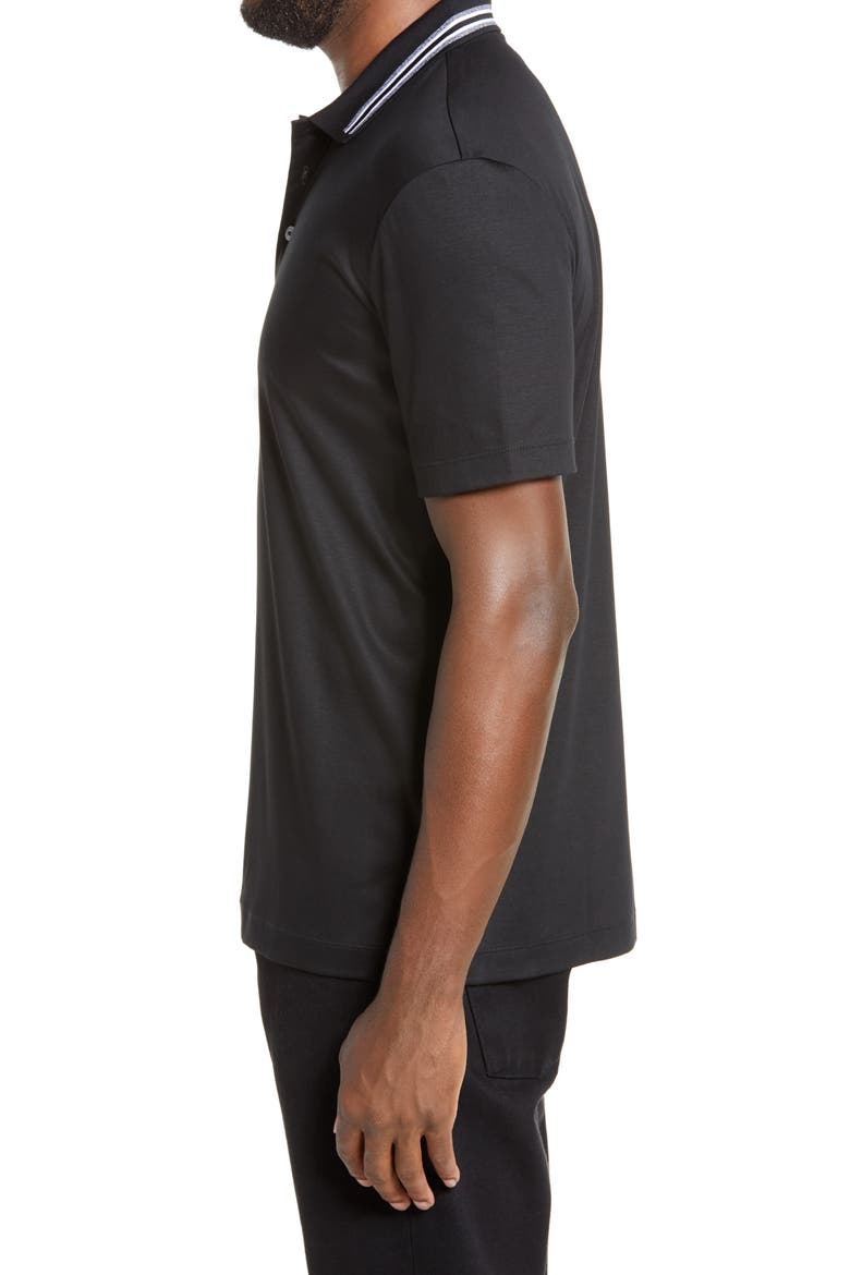 Piket Tipped Collar Polo, Alternate, color, BLACK
