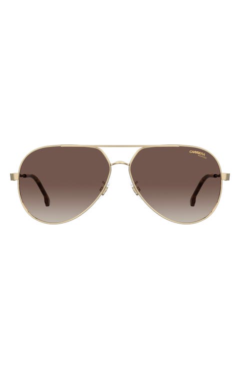 63mm Gradient Oversize Aviator Sunglasses