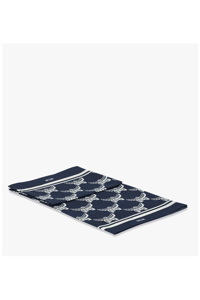 Lauretos Monogram Bandana Scarf, Alternate, color, NAVY