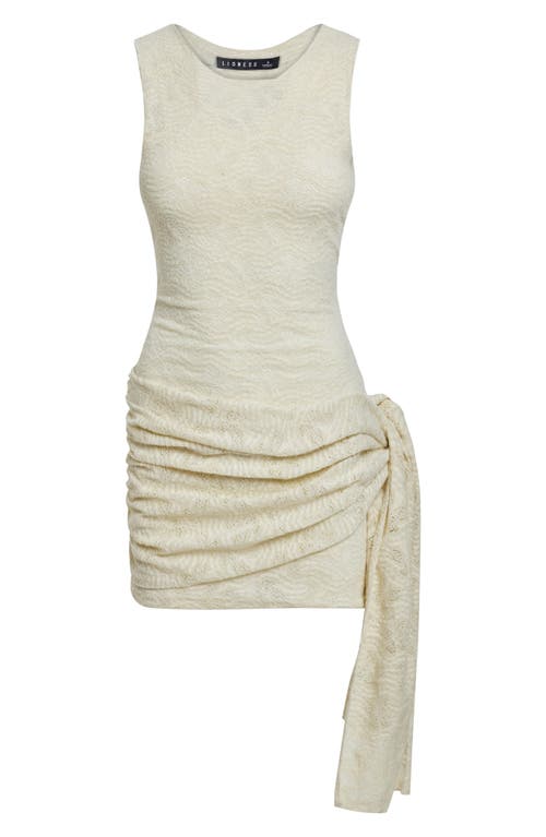 Lioness Soleil Tie Side Sleeveless Body-cont Minidress In White