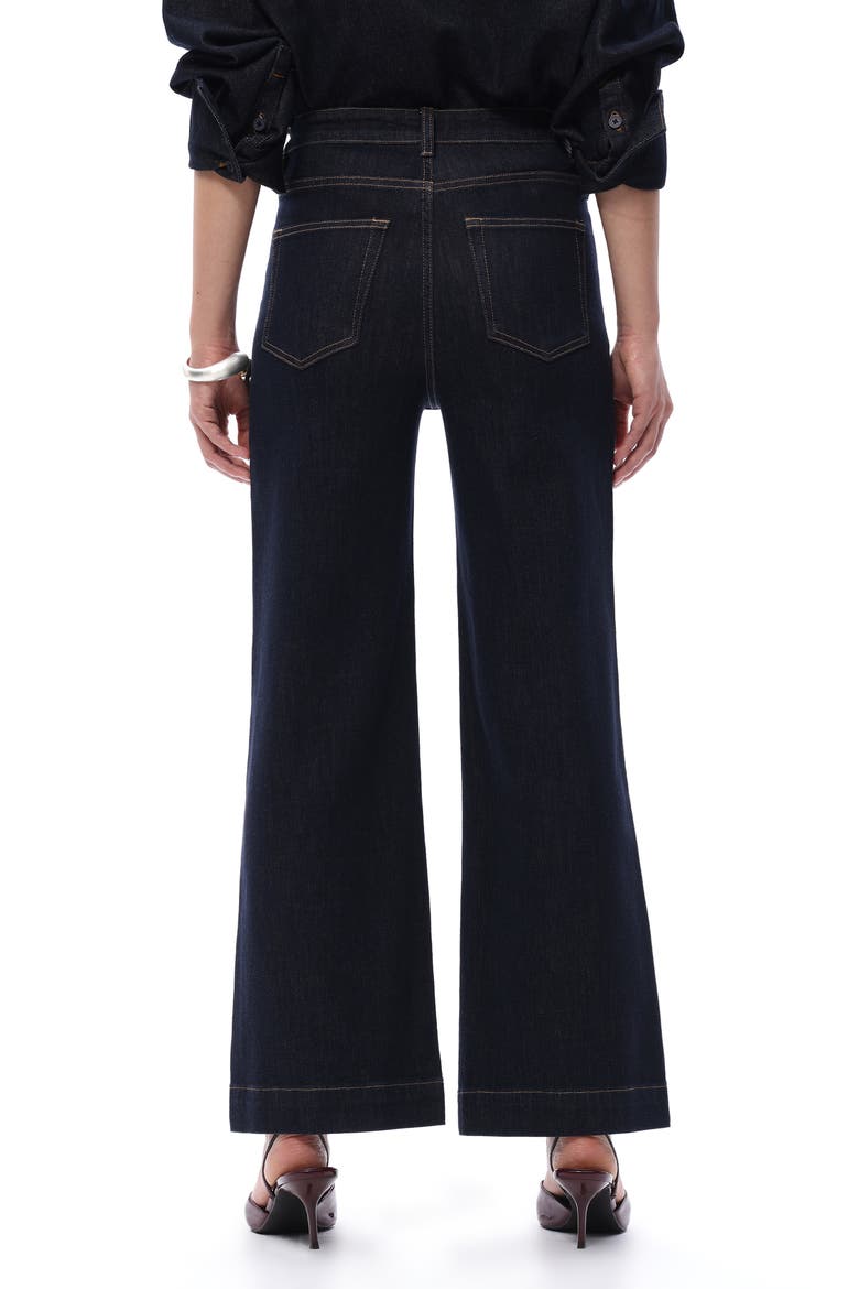 Patch Pocket High Waist Wide Leg Jeans, Alternate, color, RINSE WASH