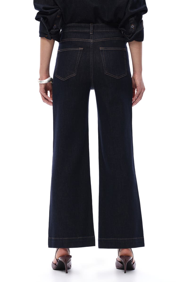 Bayeas Patch Pocket High Waist Wide Leg Jeans, Alternate, color, Rinse Wash