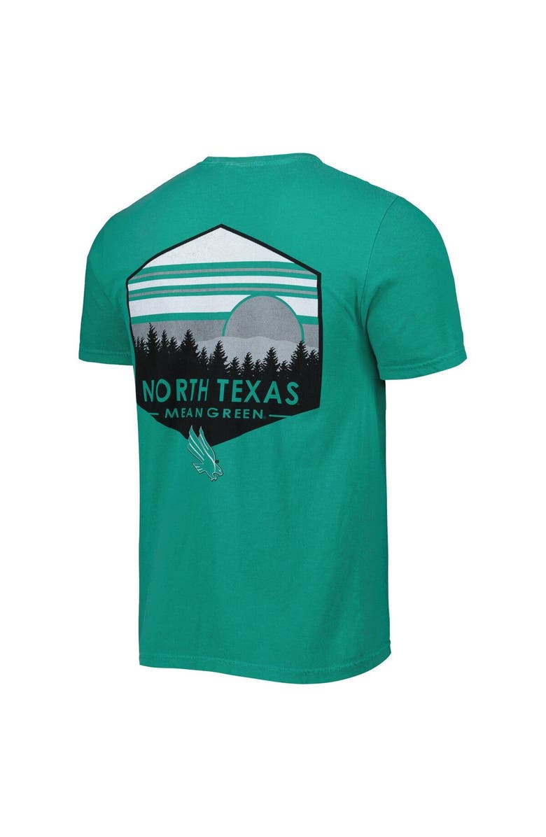 IMAGE ONE Men's Green North Texas Mean Green Landscape Shield T-Shirt, Alternate, color, Green