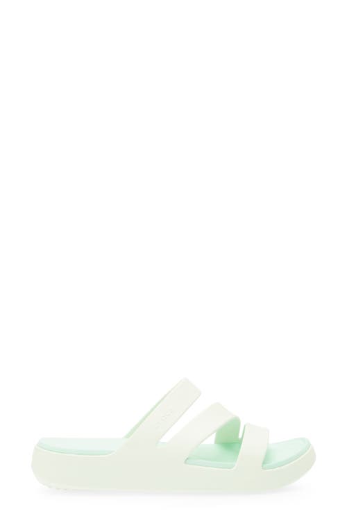 Crocs Getaway Strappy Slide Sandal In Jade Tint