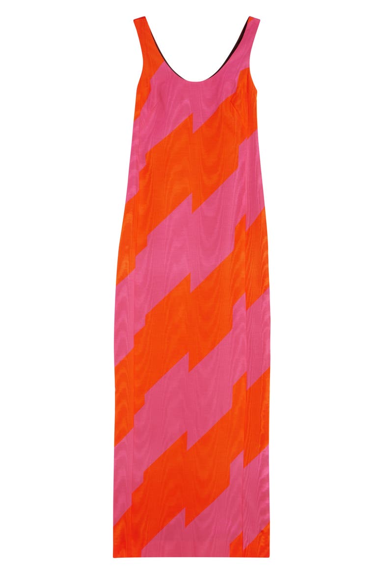 Debant Broken Stripe Moiré Sheath Dress, Alternate, color, FUCHSIA