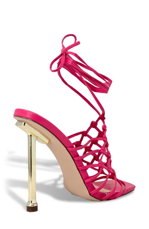Chase & Chloe Chase And Chloe Caged Ankle Tie Sandal