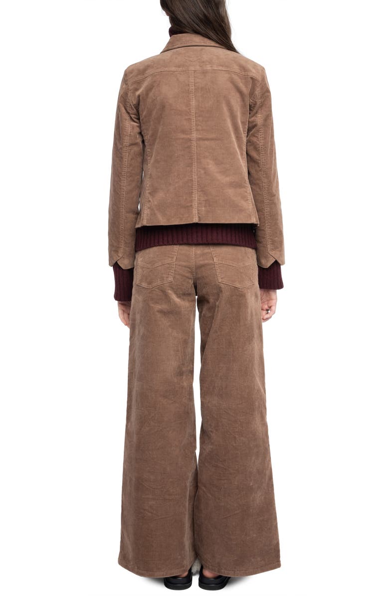 Zadig & Voltaire Liam Corduroy Jacket, Alternate, color, Wood