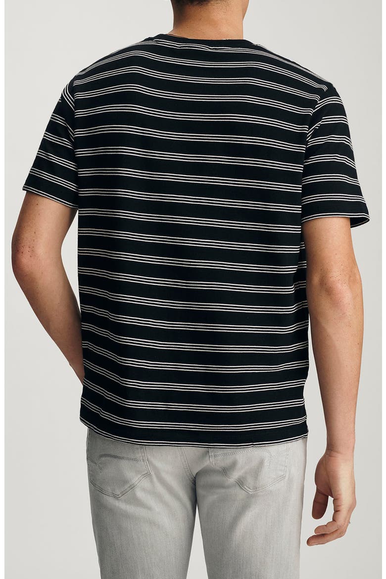 Regular Fit Stripe Cotton T-Shirt, Alternate, color, BLACK