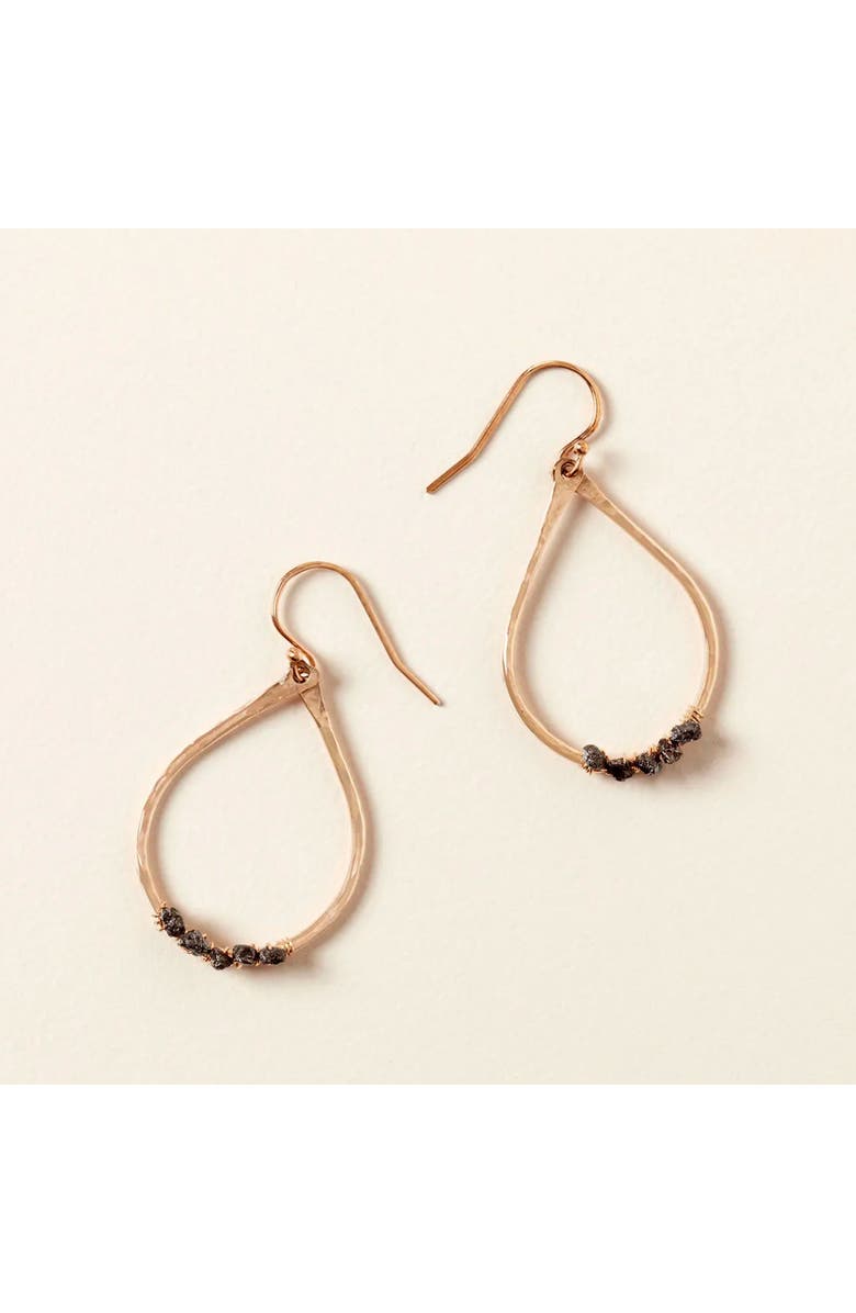 Uncommon Goods Black Rough Diamond Earrings by E.A.M. Handmade, Alternate, color, Black Rough Diamond