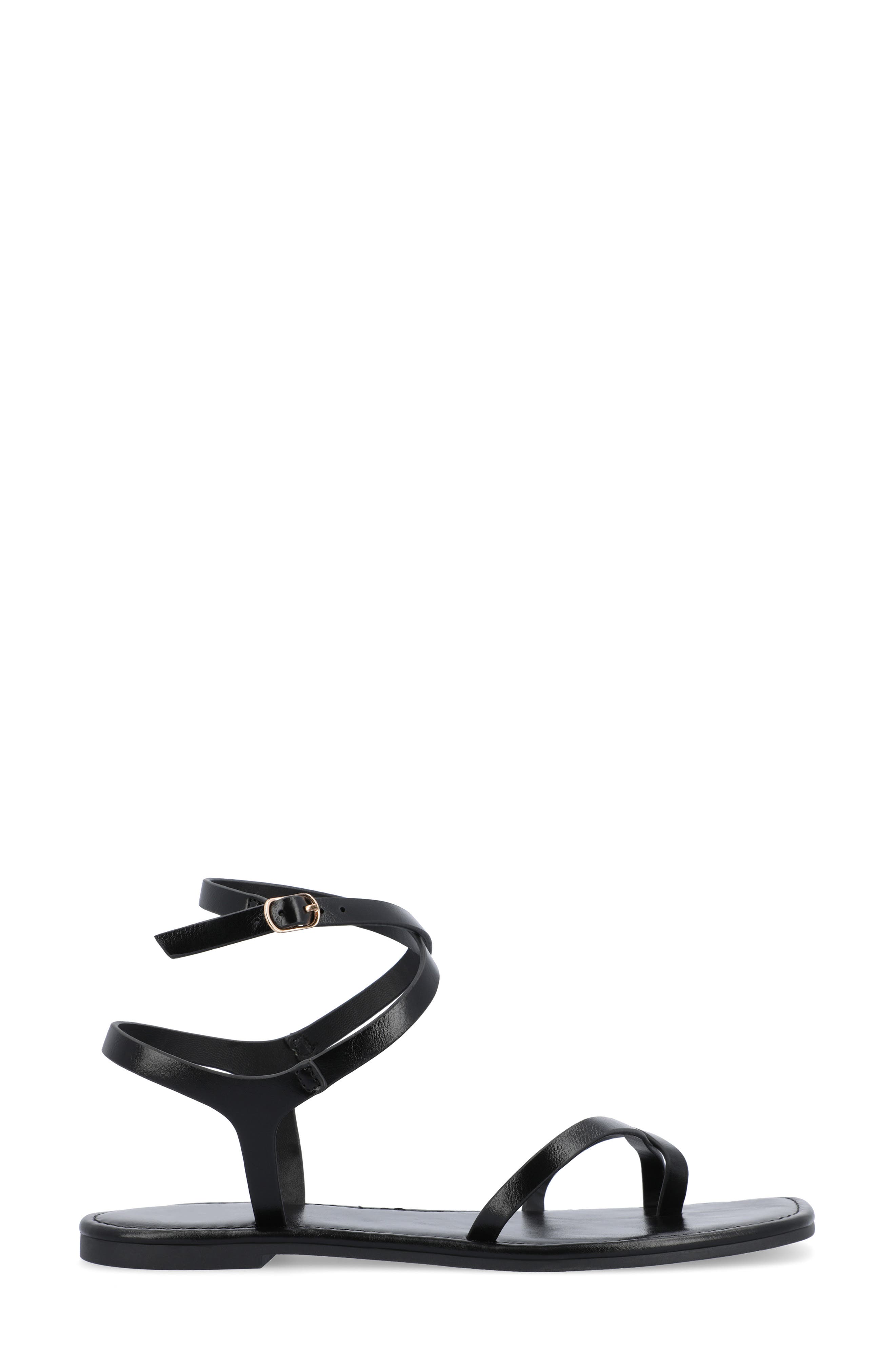 Journee Collection Charra Sandal, Alternate, color, Black
