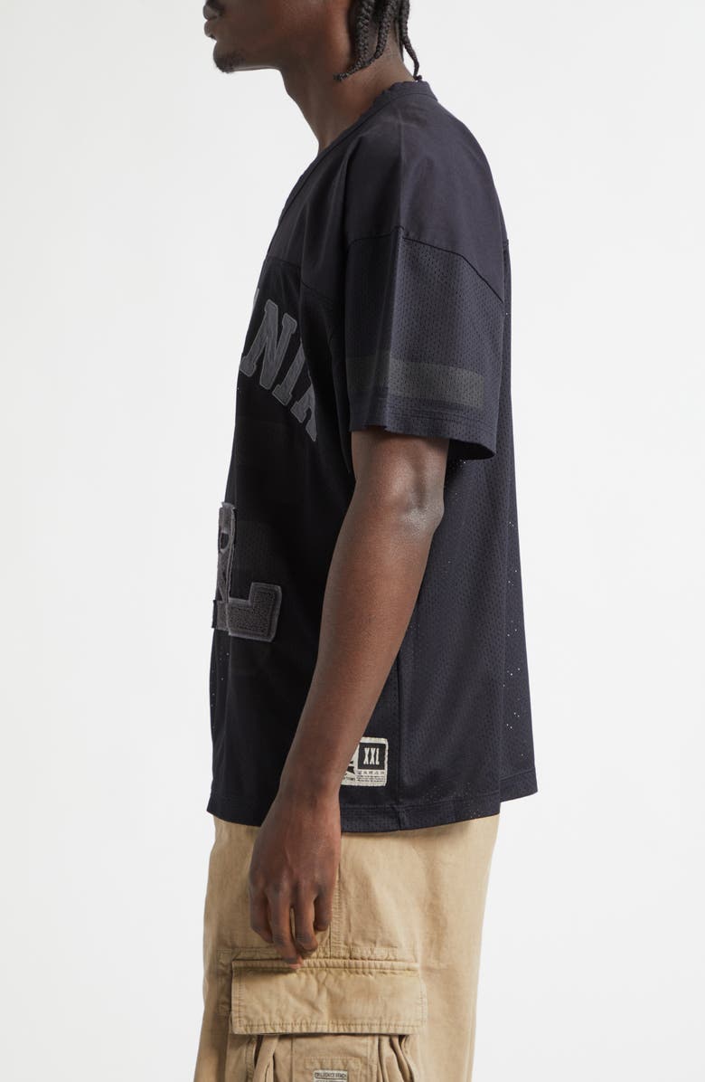 ERL Gender Inclusive Mesh Football T-Shirt, Alternate, color, Black