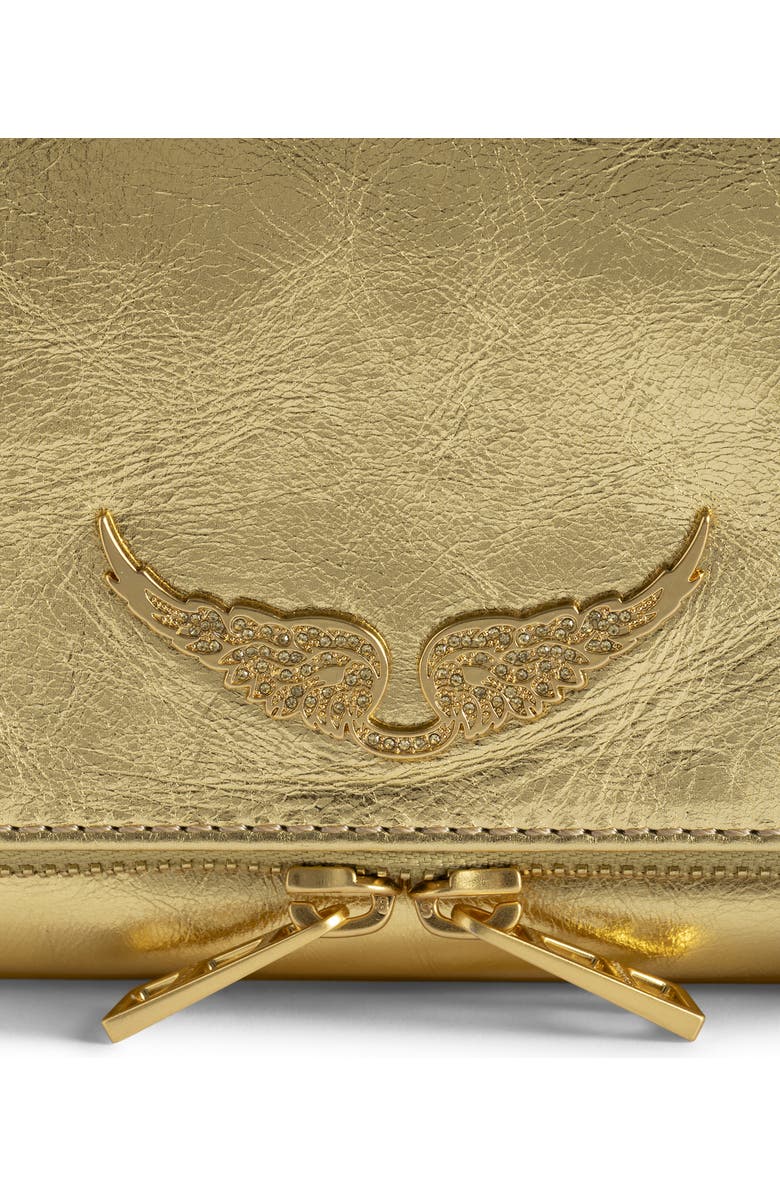 Zadig & Voltaire Rock Vintage Metallic Crossbody Bag, Alternate, color,
