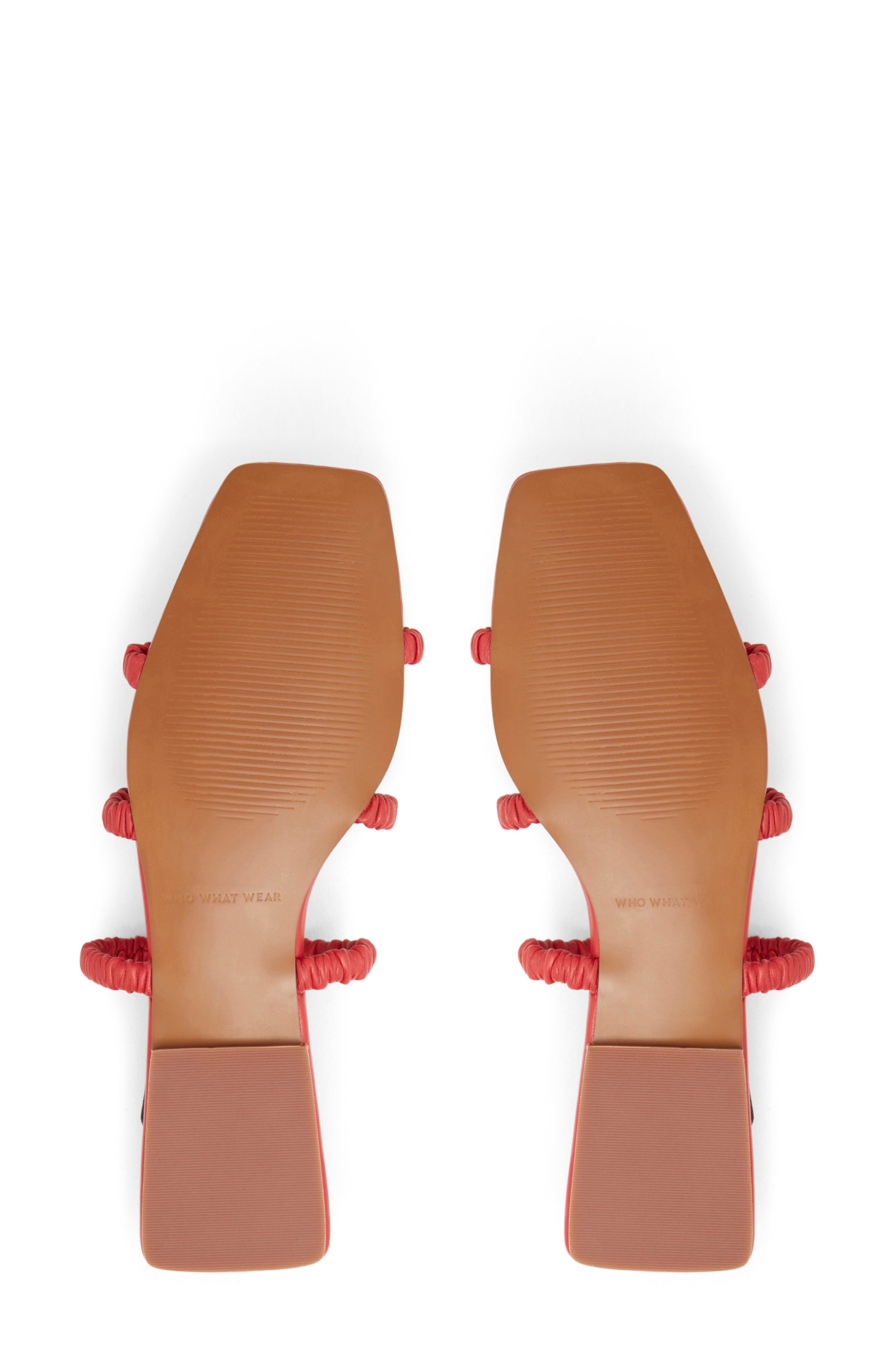 Slide Sandal, Alternate, color, RED NAPPA LEATHER